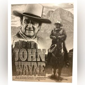John Wayne “An American Legend” Tin Metal Sign Western Southwest Actor The Duke